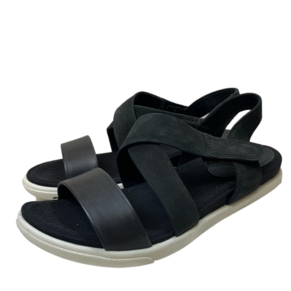 Ecco Yuma Sandal - Black - Flat Sandals Size 6-6.5 New super comfortable